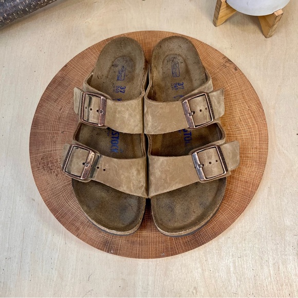 Birkenstock Arizona Soft Footbed Sandals – Women’s 6 / EU 37 – Tan Oiled Leather - Picture 11 of 15